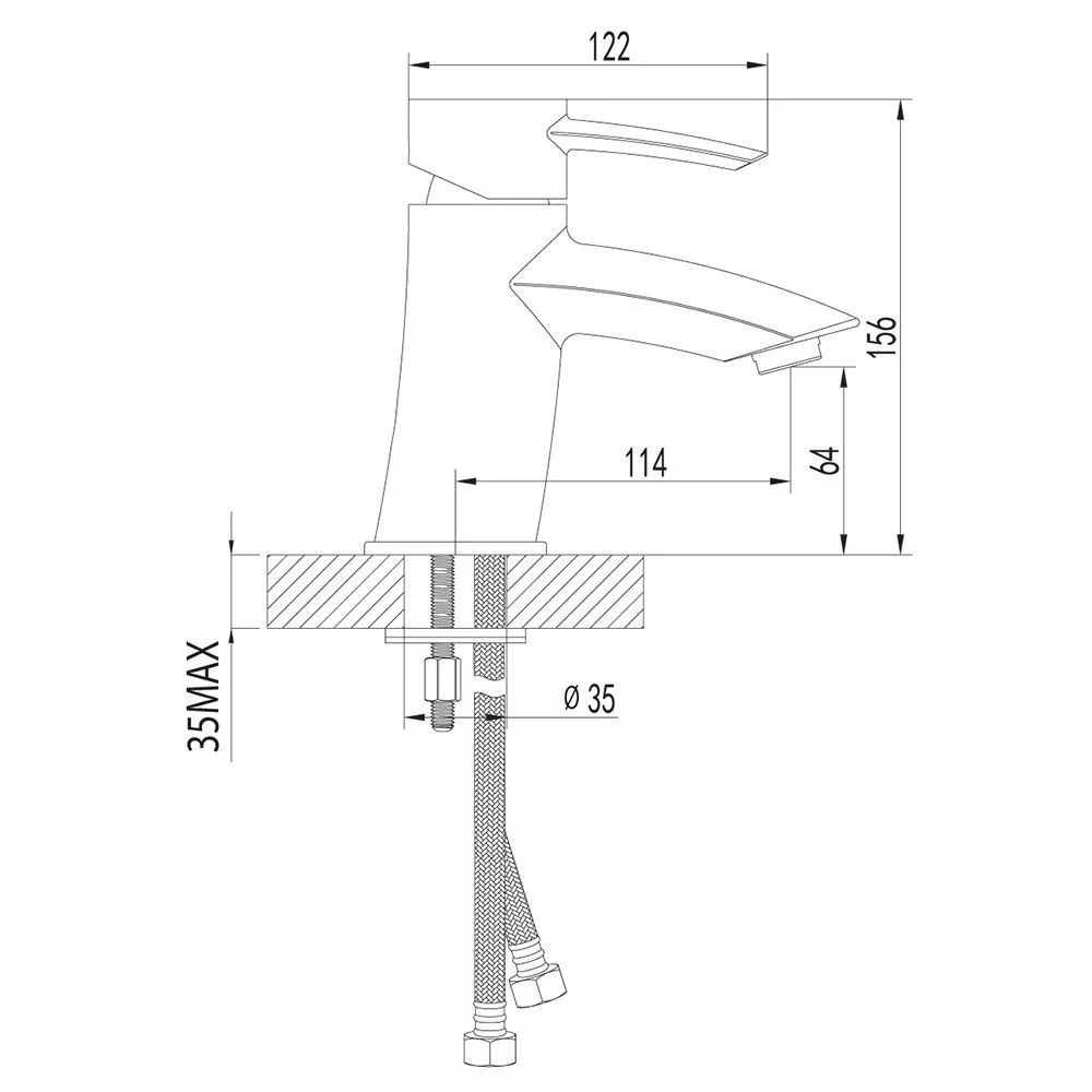Смеситель для раковины 11см Lemark Atlantiss  LM3206C