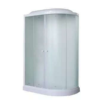 Кабина 120х80 н/п ЛЕВ Белые стенки+Матовые стекла Parly EB123L