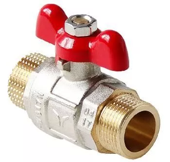 Кран шаровой 1&quot НН бабочка красная Pro Aqua FWB67-M25-M25x