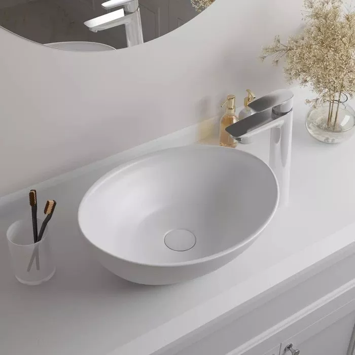 Раковина накладная 41/33см овал Iddis Cloud CLOWS06i27