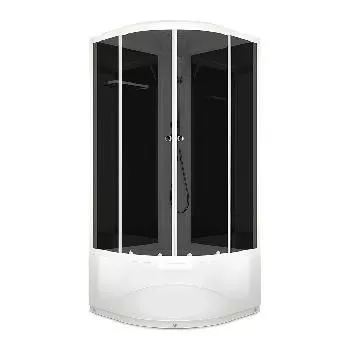 Кабина 100х100 в/п Черные стенки+Тонированные стекла Domani-Spa Delight Slim 110 high АКЦИЯ DS01DS110HBT00