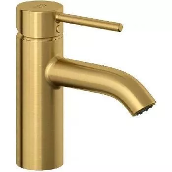 Смеситель для раковины 14см брашированное золото Kludi Bozz 38266N076