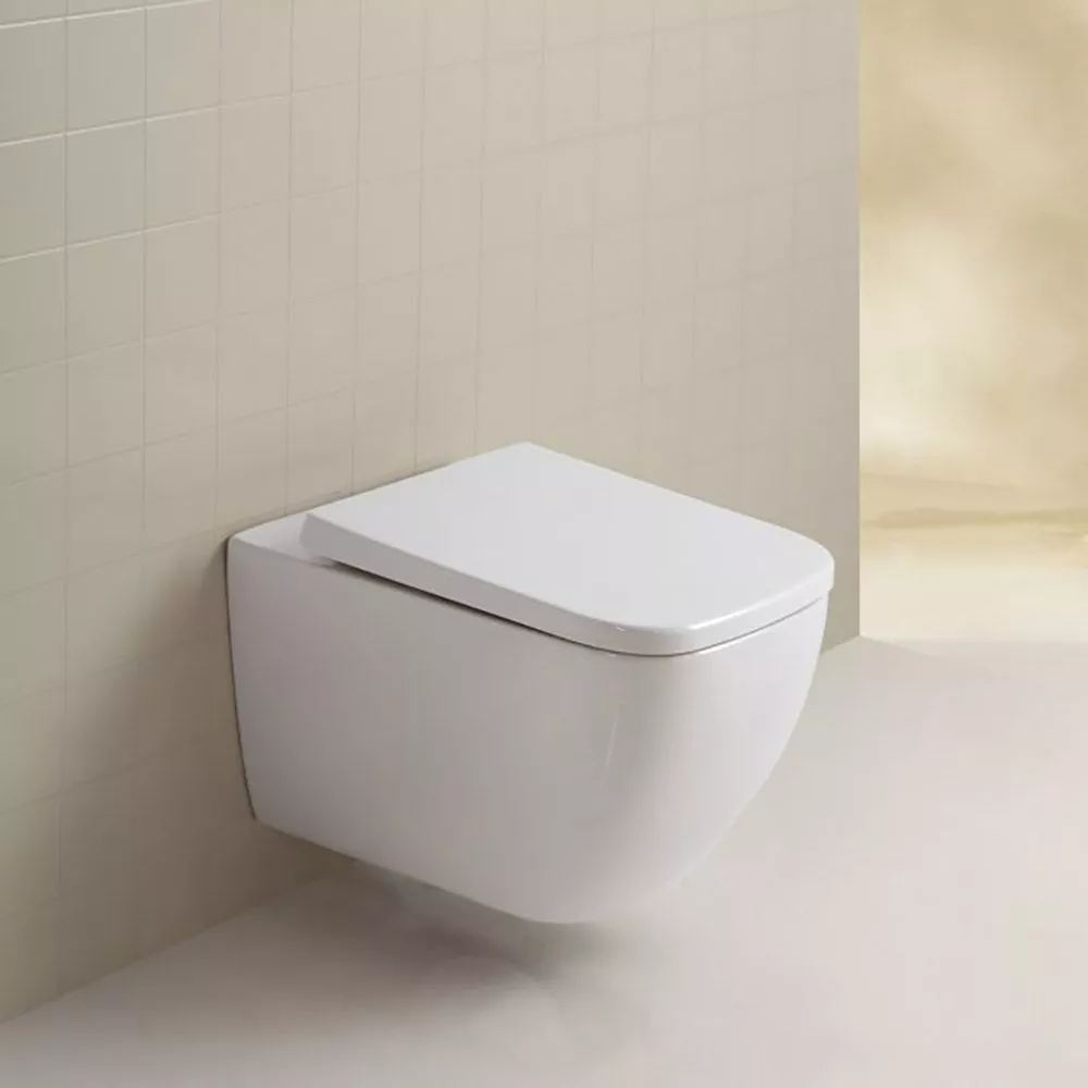 Унитаз подвесной безобод сид ДП м/л б/с BelBagno Alpina BB10100CHR+BB2032SC