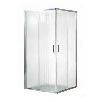 Душевой уголок 90-90-195 раздвижной 4сек рифленое хром BelBagno Uno UNO-195-A-2-90-P-Cr