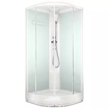 Кабина 80х80 н/п Белые стенки+Матовые стекла Domani-Spa Delight 88 DS01D88LWM00
