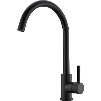 Смеситель для кухни высокий 22см нерж черный BelBagno BB-LAM03-2-IN-NERO