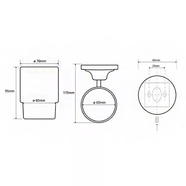 Стакан стекло хром Bemeta Retro 144310012