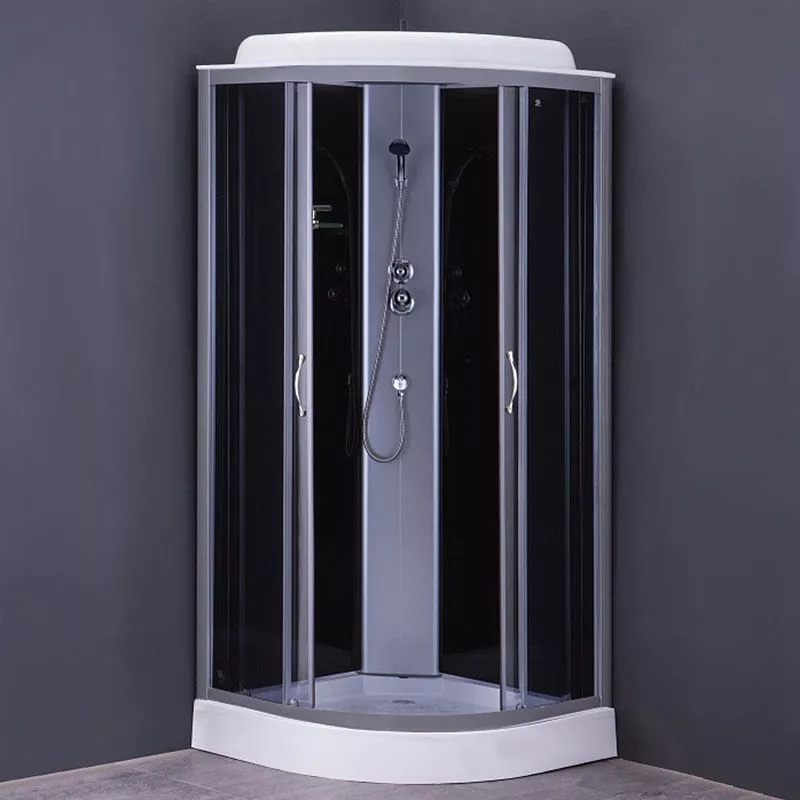 Кабина  90х90 н/п Черные стенки+Тонированные стекла Loranto для опта CS-6691 G, 90*90*215