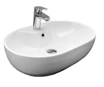 Раковина накладная 63/42см овал с/о CeramaLux 9163 9163