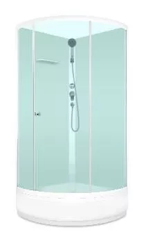 Кабина  90х90 ср/п Белые стенки+Матовые стекла Domani-Spa Simple 99 mid DS01Sm99MWM00-V1.2
