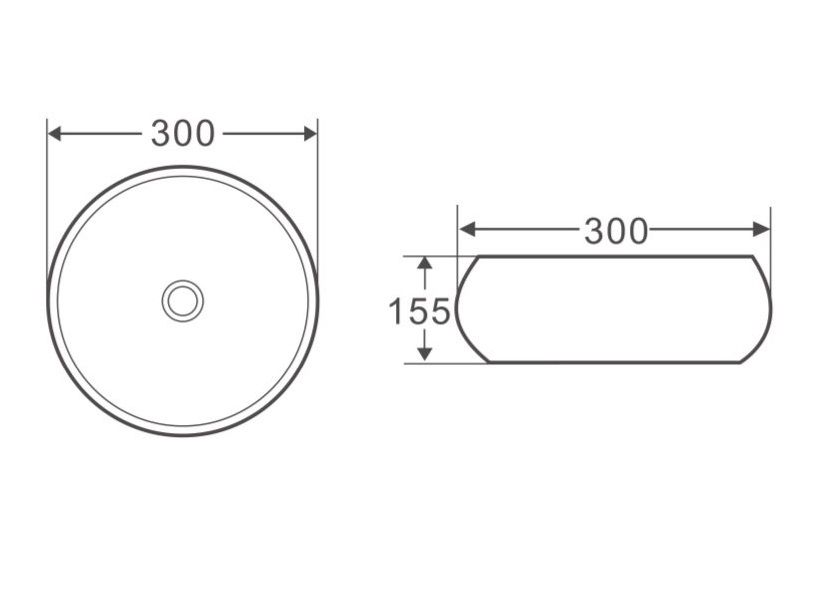 Раковина Belbagno накладная керамическая круглая d=300 BB1114