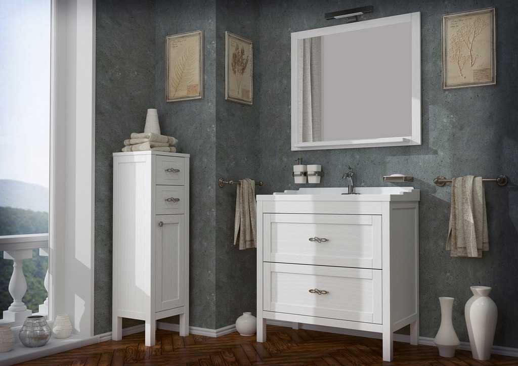 Комплект мебели АСБ-мебель Римини 80 Белый патина
