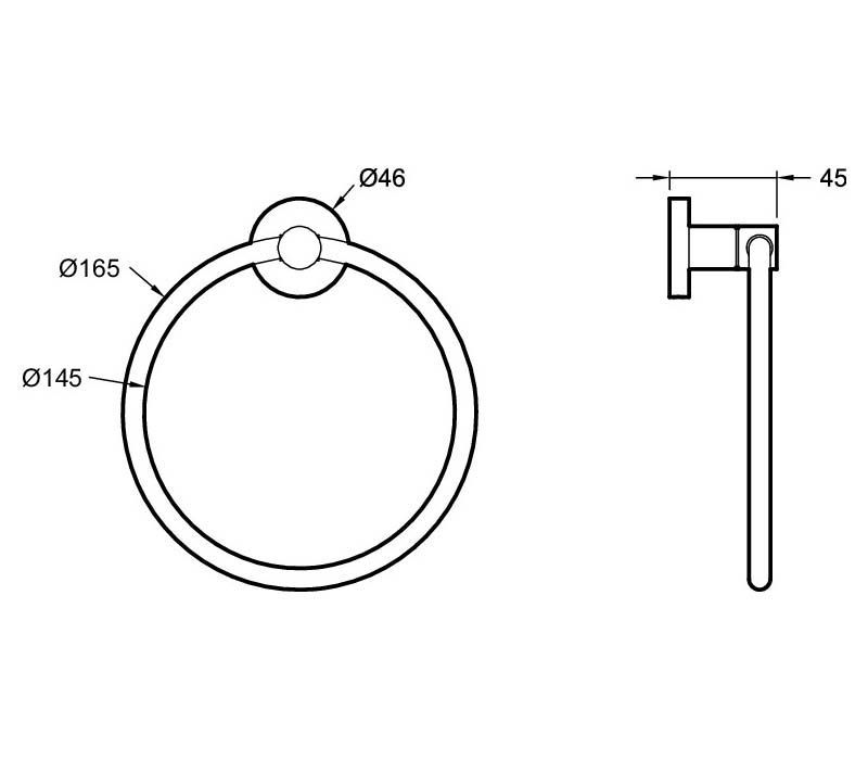 Кольцо для полотенец CLASSIQUE** /14,5/ (хром)  E77822-CP