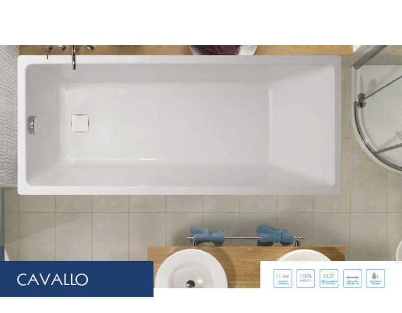 Акриловая ванна VAGNERPLAST CAVALLO 180x80 bianco+каркас+панель VPBA180CAV2X-04+VPK18080+VPPA18001FP2-04