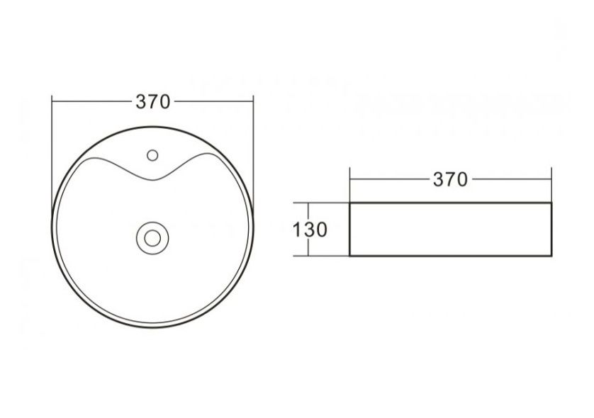 Раковина Belbagno накладная керамическая круглая d=370 BB1400