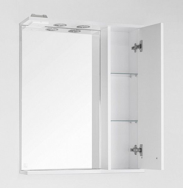 Зеркало - шкаф Линия Стиля "Венеция 65С" Флоренция черная со светильником ЗАКАЗ