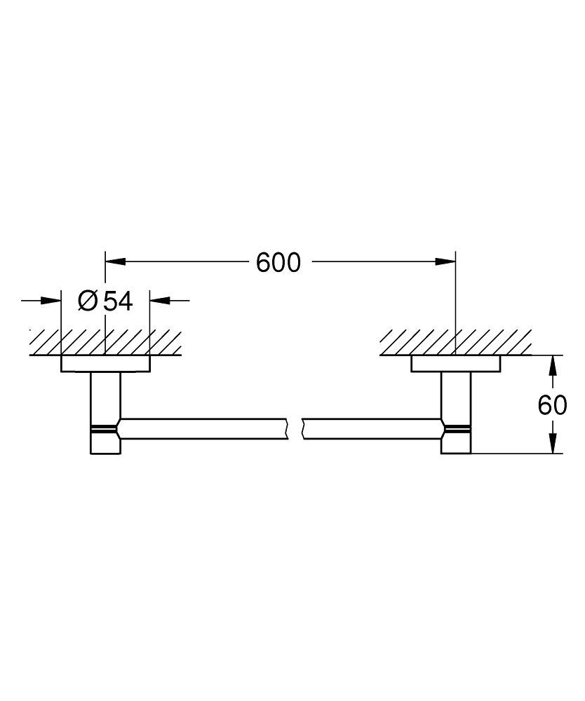 Полотенцедержатель 1 уровень хром Grohe Essentials 40366001 