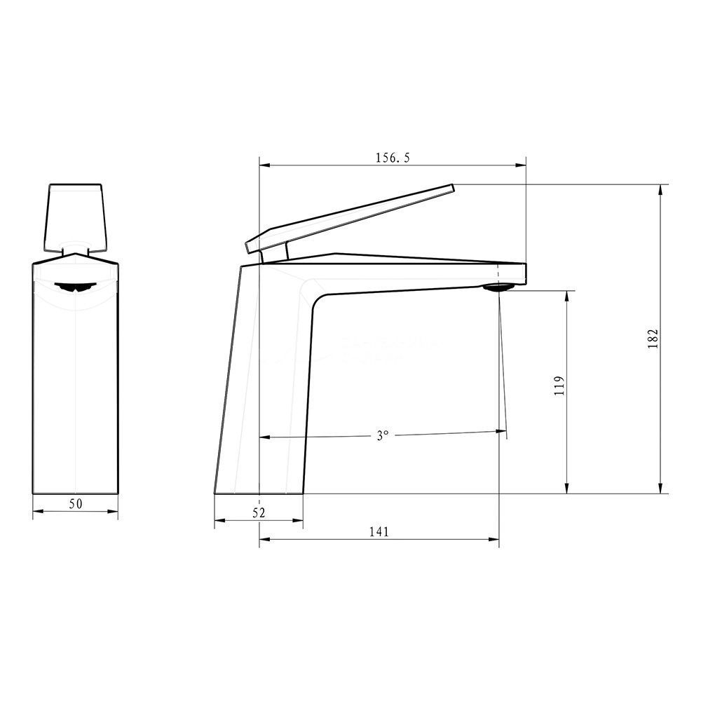 Смеситель для раковины 14см графит Boheme Venturo Shine Gun Metall 371-SGM