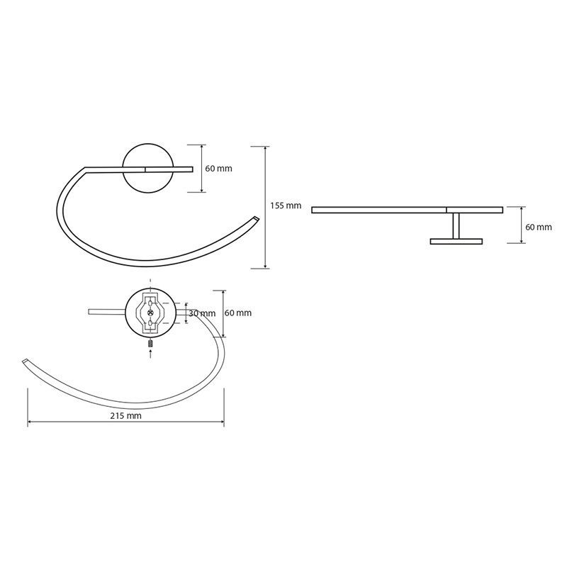 Полотенцедержатель кольцо хром Bemeta Alfa снято с пр-ва  102402062