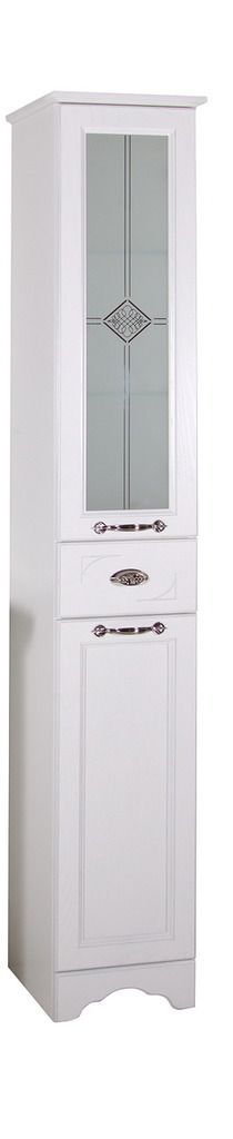 Комплект мебели АСБ-мебель Бергамо 65 белый (патина серебро)
