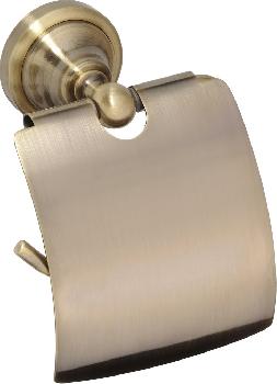Держатель Retro для туалетной бумаги с крышкой 140x150x100мм, бронза 144112017
