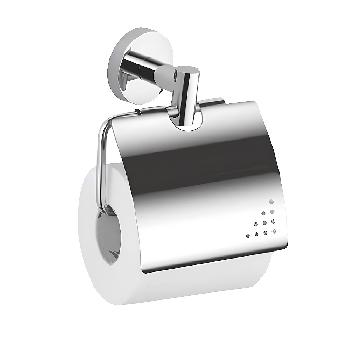 Держатель туалетной бумаги с крышкой хром Хайба HB1703
